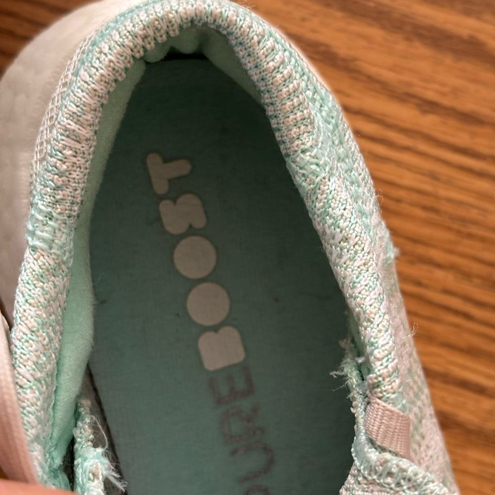 Adidas Women's Pure Boost Mint Green Sneakers - Picture 3 of 9